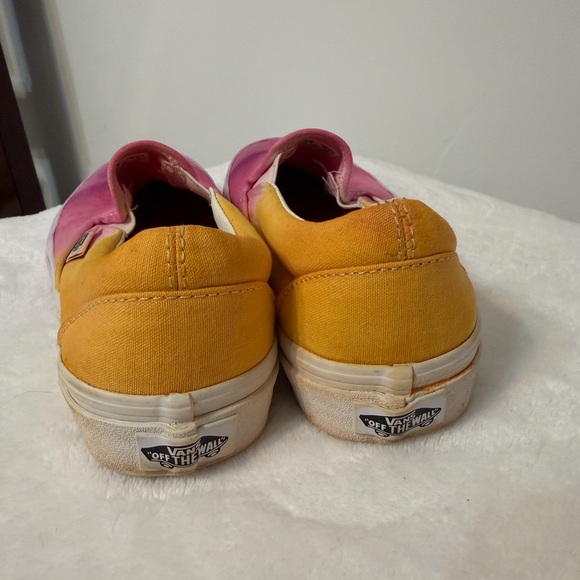 Vans Size 6 Classic Slip-On Pink Yellow Ombré - Picture 3 of 10
